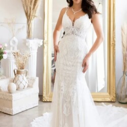 Fitted Lace with Train