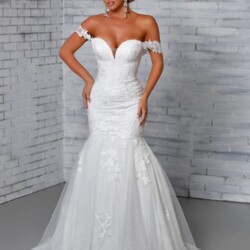 Sweetheart off shoulder trumpet spotlight bridal wedding dresses